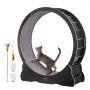 VEVOR Cat träningshjul, stort löpbandshjul för katter för inomhuskatter, 43,3 tums kattlöparhjul med löstagbar matta och kattteaser för löpning/promenad/träning, lämplig för de flesta katter