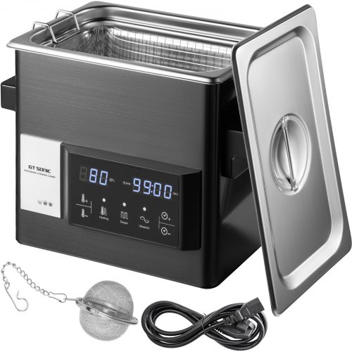VEVOR Touch Ultrasonic Cleaner Ultrasonic Cleaning Machine 3L Stainless Steel