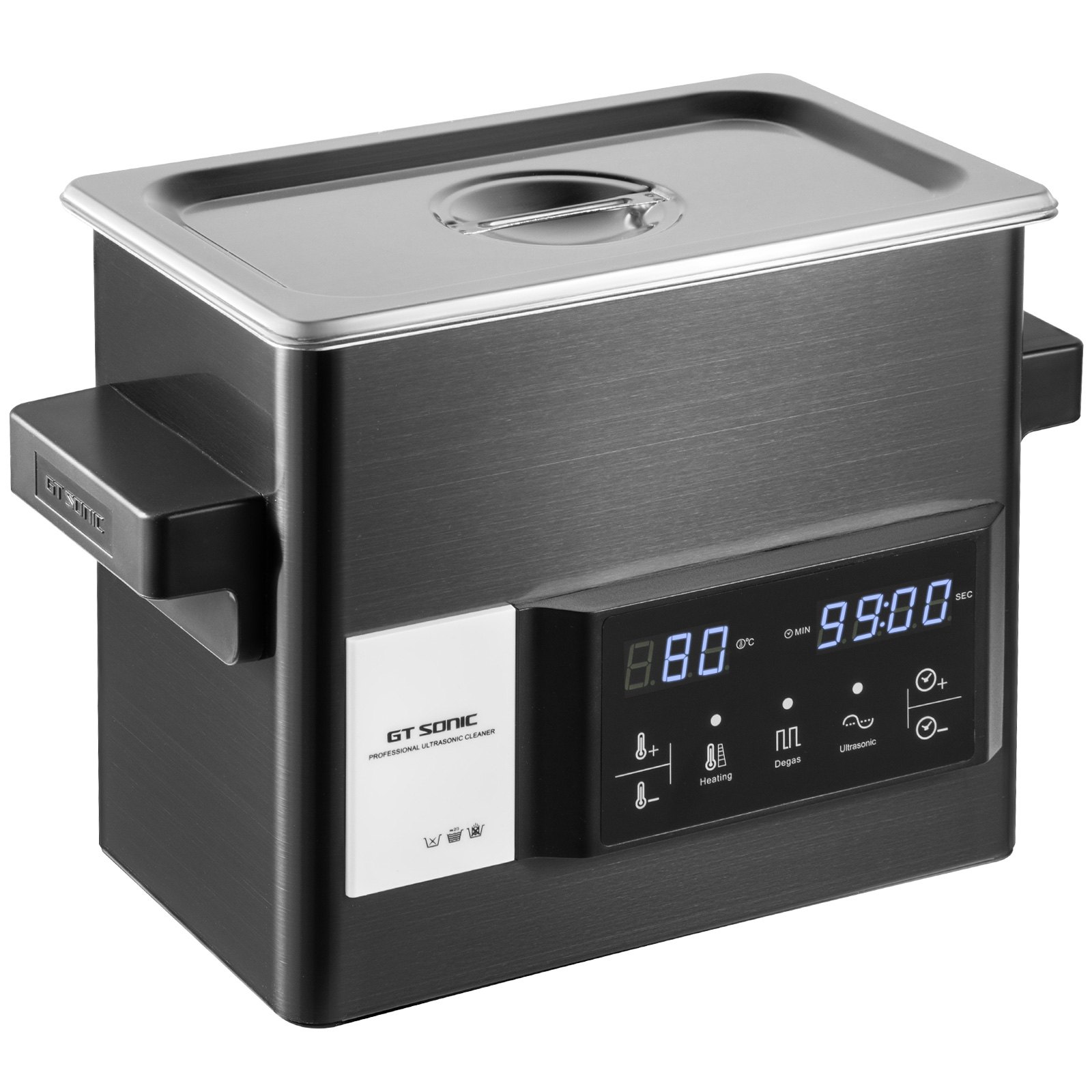 VEVOR Touch Ultrasonic Cleaner Ultrasonic Cleaning Machine 3L Stainless Steel
