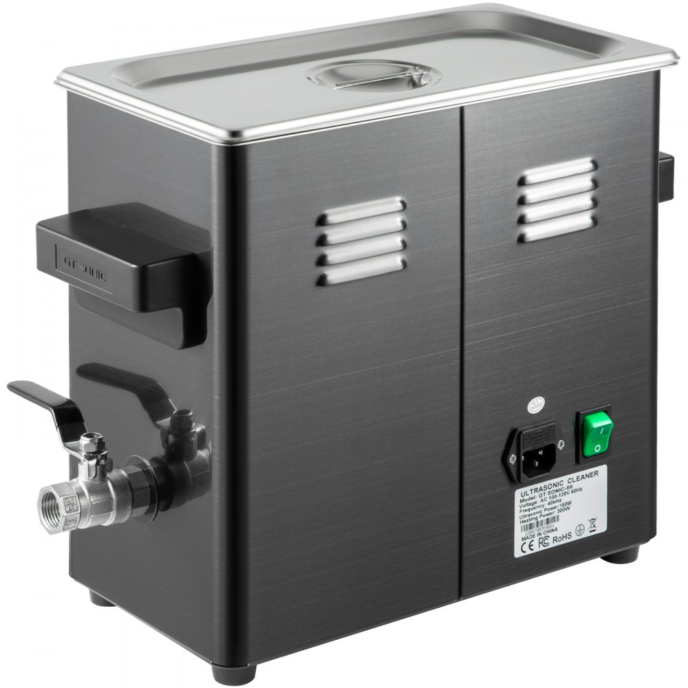 VEVOR 6L Ultrasonic Cleaner Cleaning Equipment Industry Heated W/ Timer Heater