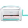 VEVOR die cutting machine with teal handles and pink cutting board, ready for crafting projects.