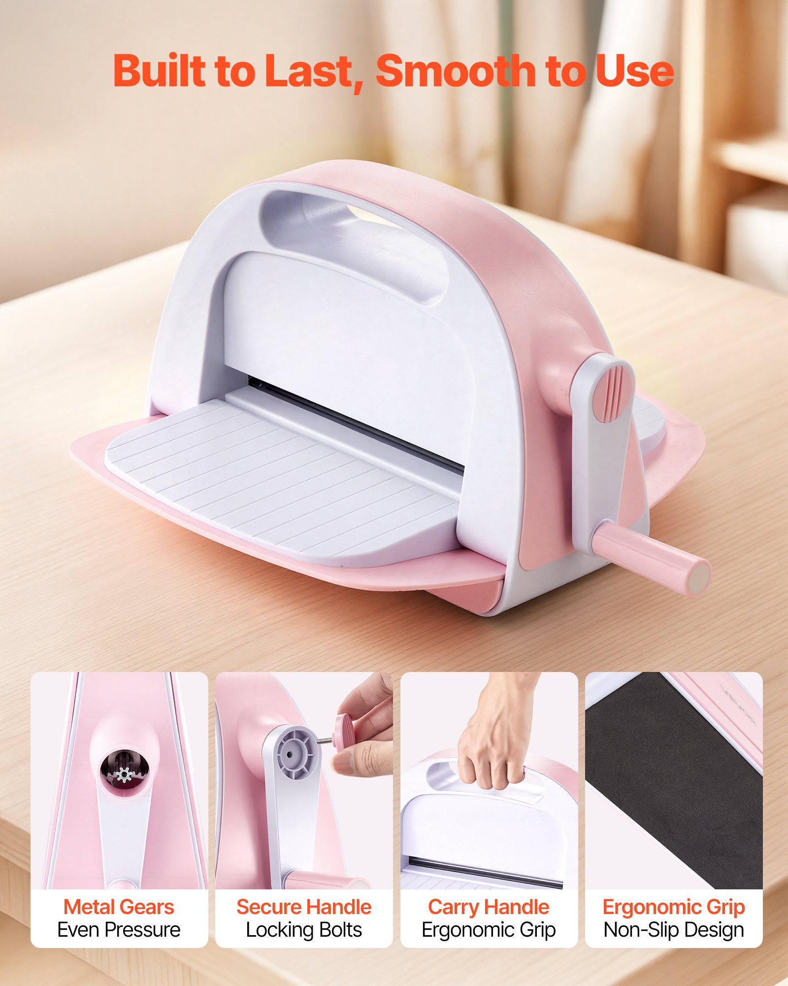 VEVOR Manual Die Cutting and Embossing Machine, 229mm Opening, Portable Die Cut Machine Set with Cutting Dies, Embossing Folders, Paper Sheets, Cutting Plates, for Scrapbooking, Card Making, Crafting