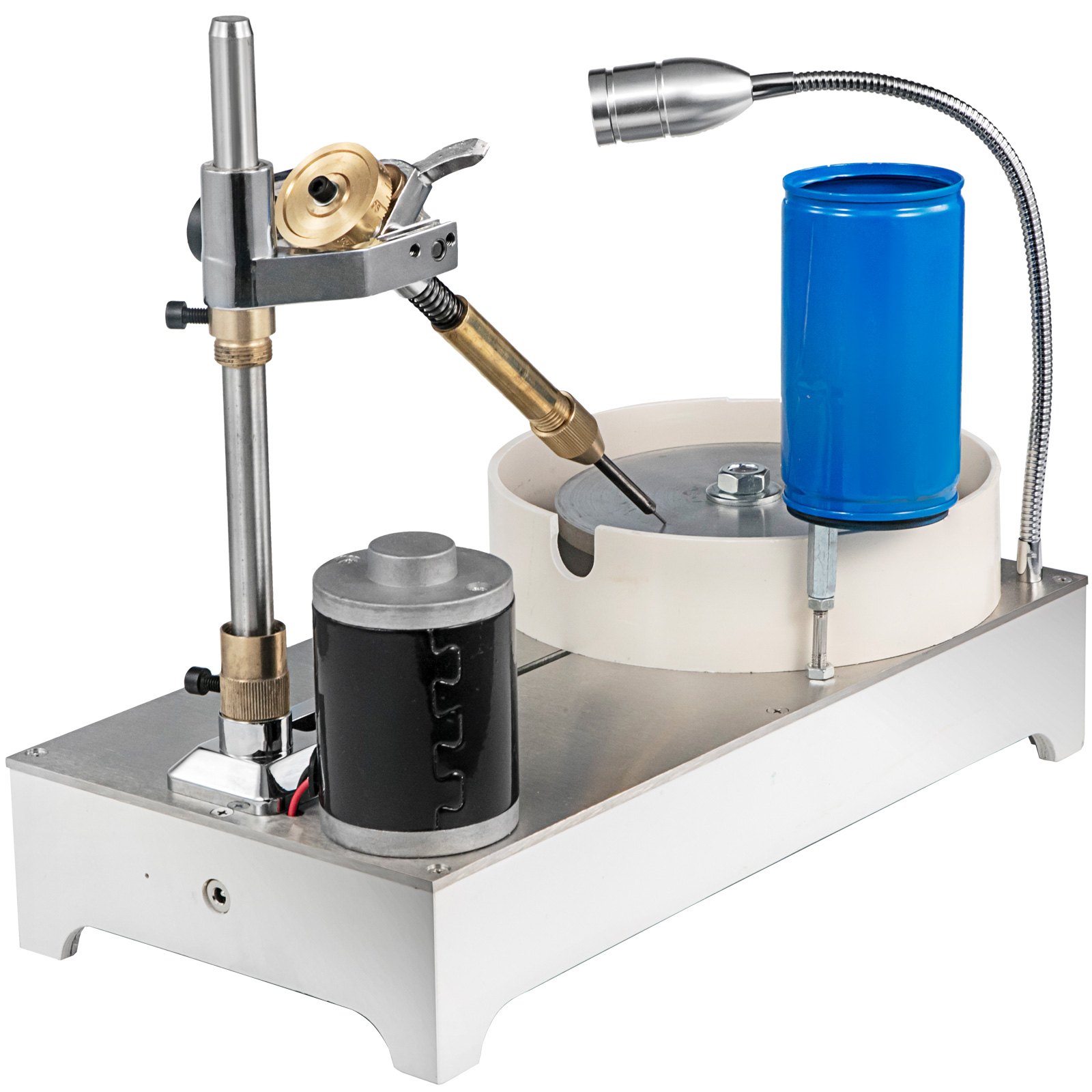 VEVOR Gem Faceting Machine 1800RPM Rock Polisher Lapidary Equipment Jewelry Polisher Gem Cutting Machine Lapidary Grinder Polisher Machine with Mechanical Handle for Gem Stone(Digital Display)