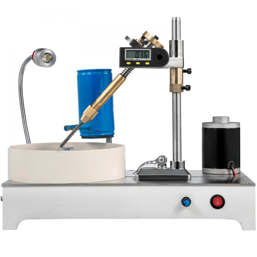 VEVOR Gem Faceting Machine, 1800RPM Rock Polisher Lapidary Equipment Jewelry Polisher, Gem Cutting Machine Lapidary Grinder Polisher Machine,Digital Display And Mechanical Handle for Gem Jade Stone
