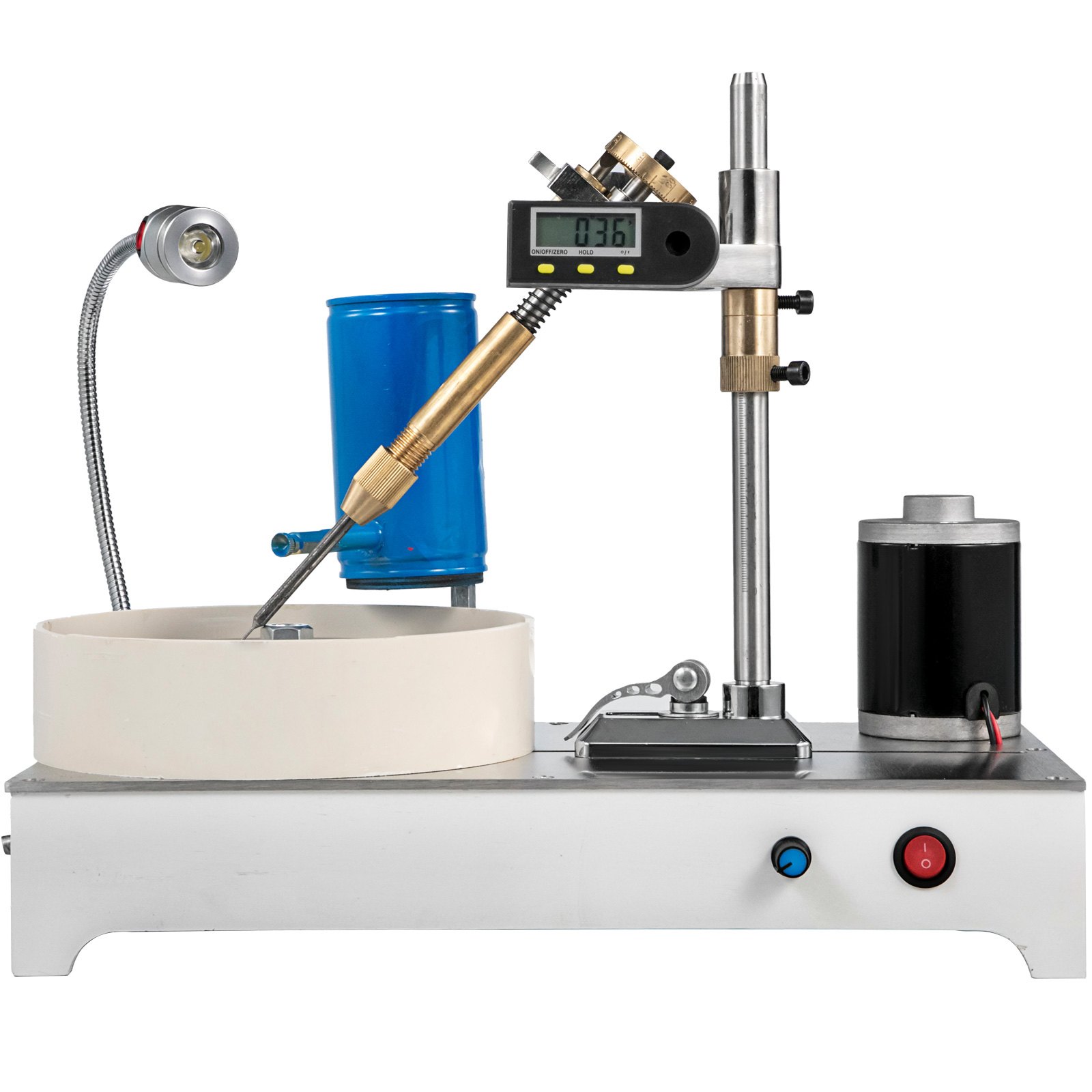 VEVOR Gem Faceting Machine, 1800RPM Rock Polisher Lapidary Equipment Jewelry Polisher, Gem Cutting Machine Lapidary Grinder Polisher Machine,Digital Display And Mechanical Handle for Gem Jade Stone
