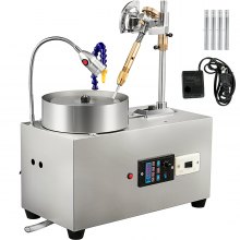 VEVOR Gem Faceting Machine 6inch Jewelry Polisher Rock Polisher Gem Cutting Machine Lapidary Grinder Polisher Machine Lapidary Equipment with Water Pump Mechanical Handle for Gem Jade Stone Jewelry