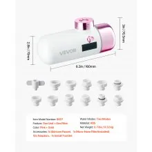 Skincare Water Filter Bathroom Sink Faucet Purifier for Skin Pink + Gold