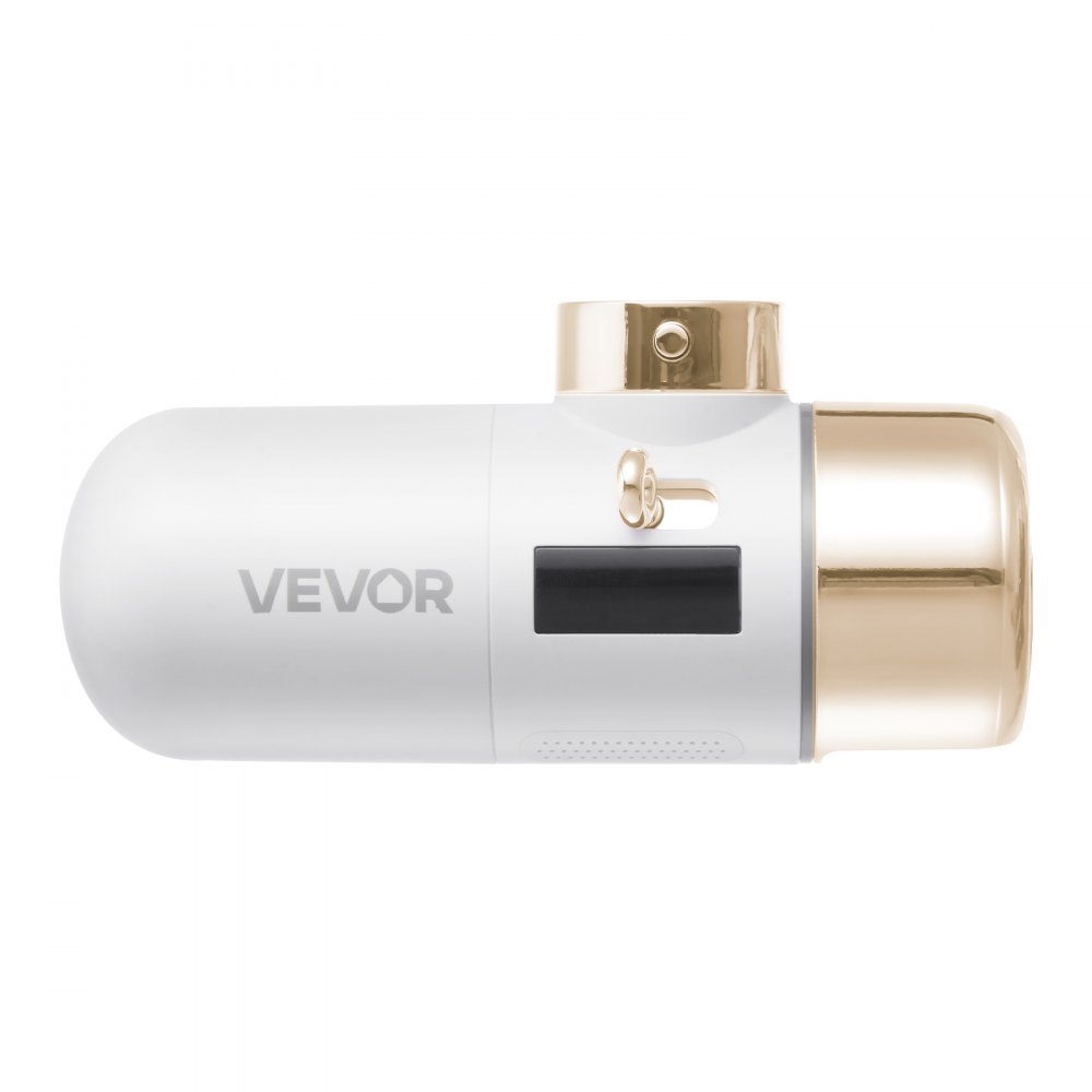 VEVOR Skincare Water Filter, Faucet Mount Water Filters with Micro-nano Bubble for Skin, Sink Tap Purifier, Removes Chlorine with 1 Filter, for Kitchen and Bathroom Faucets, White + Gold