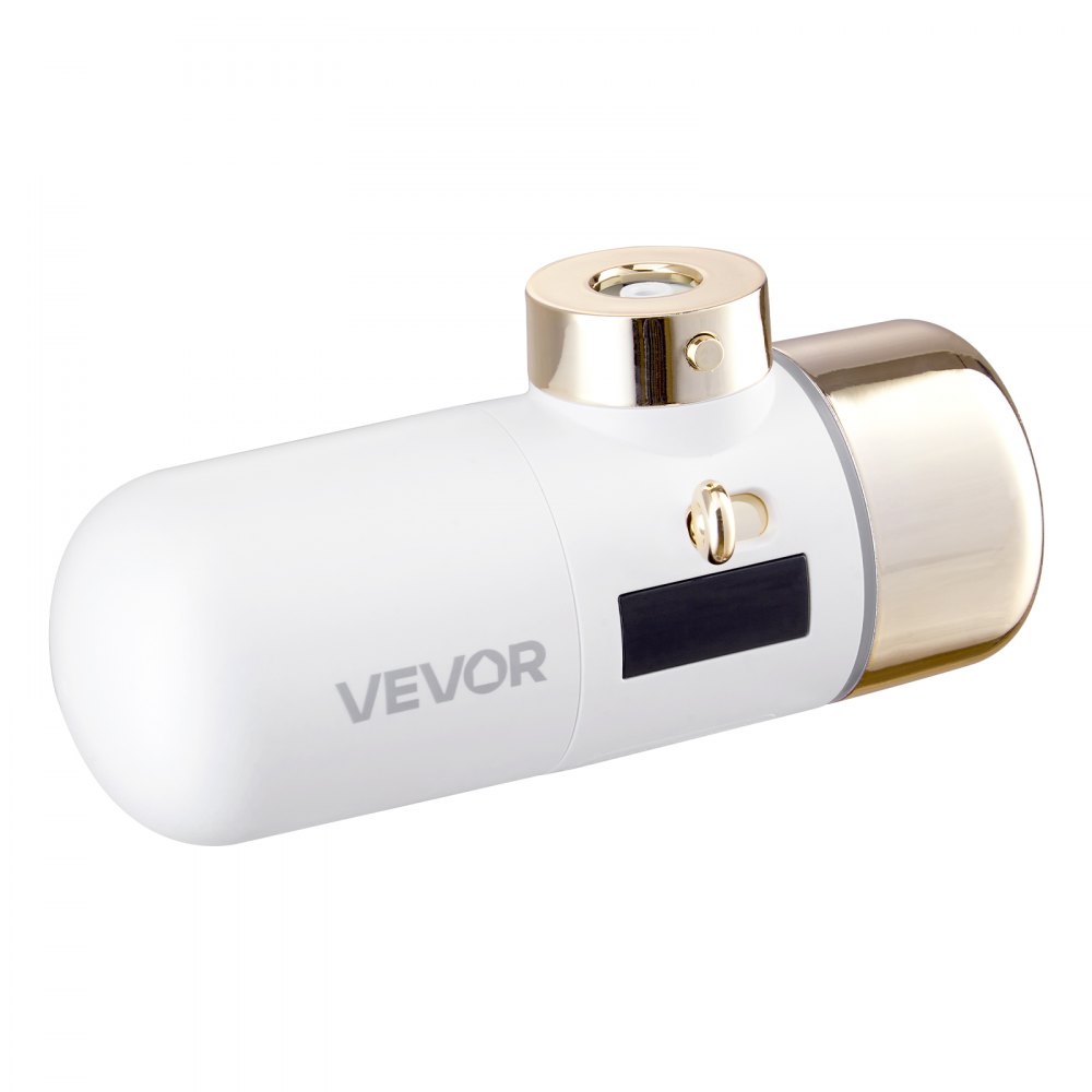 VEVOR Skincare Water Filter, Faucet Mount Water Filters with Micro-nano Bubble for Skin, Sink Tap Purifier, Removes Chlorine with 1 Filter, for Kitchen and Bathroom Faucets, White + Gold