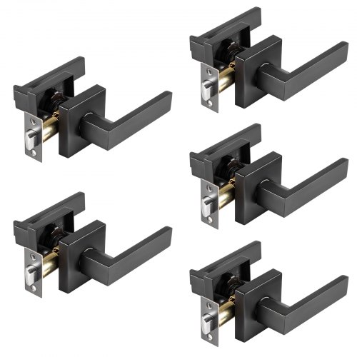 Passage Door Lever Passage Door Handle 5 Pack for 35-45mm Thickness Door Square