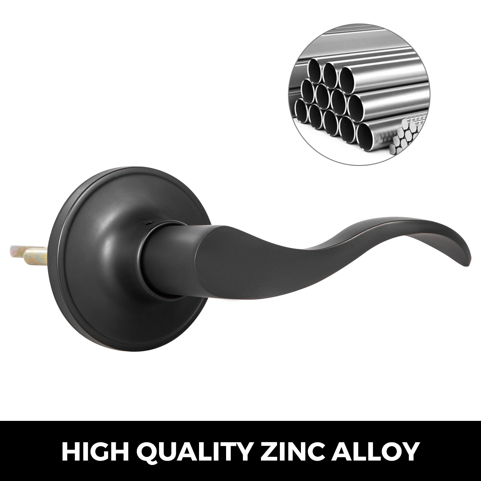 Passage Door Lever Door Handle 10 Pack Door Knobs Passage Lever Locks Set Black