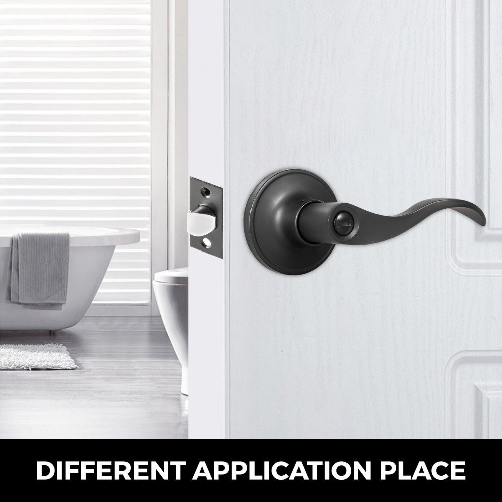 Interior Door Handles Bedroom Door Handle 3 Pack Door Knob Lever for Bathroom