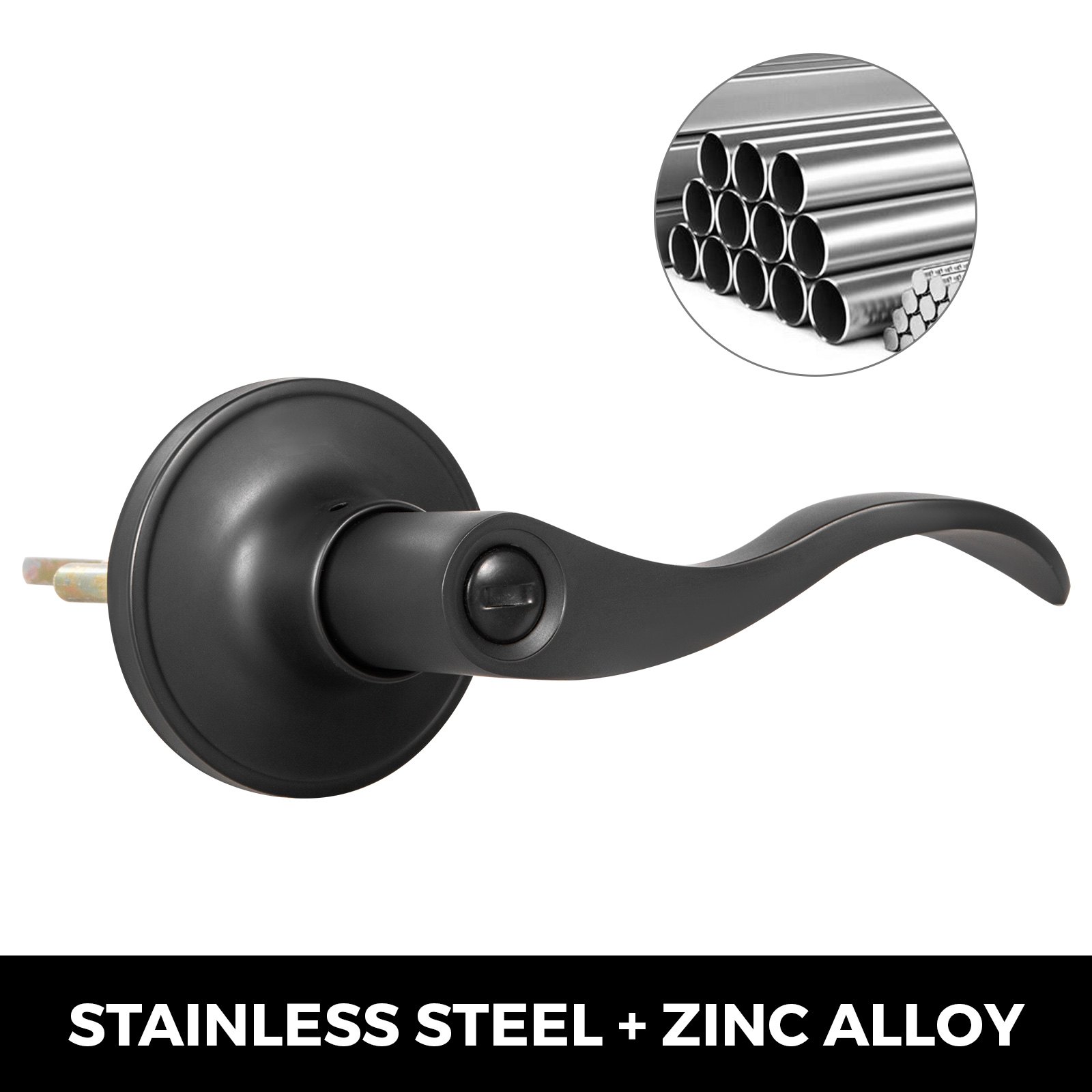 Interior Door Handles Bedroom Door Handle 3 Pack Door Knob Lever for Bathroom