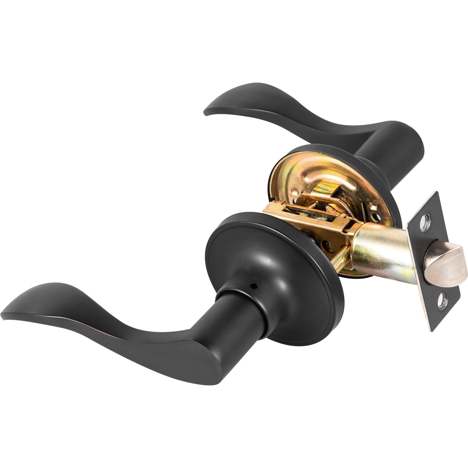 Passage Door Lever Black Door Handles Passage Lever Lock Set Door Knobs 5 Pack