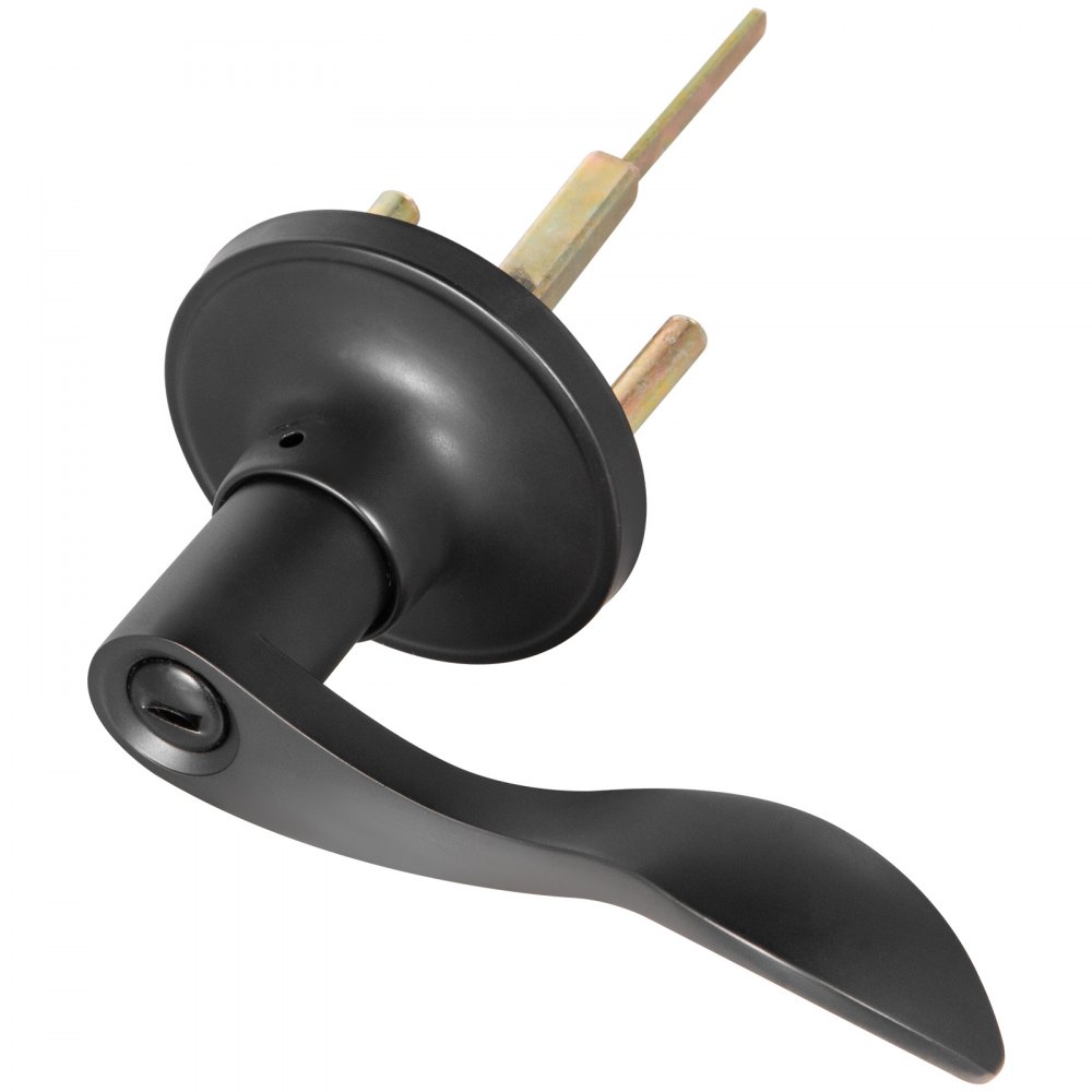 VEVOR Palanca de puerta de entrada con llave Paquete de 5 Palanca de entrada con llave para llaves de puerta de 35-45 mm de espesor Manija de puerta similar con cerradura y llave Manija de puerta interior reversible Manija Cerrojo Palanca de entrada resistente