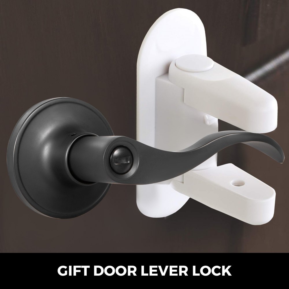 VEVOR Palanca de puerta de entrada con llave Paquete de 5 Palanca de entrada con llave para llaves de puerta de 35-45 mm de espesor Manija de puerta similar con cerradura y llave Manija de puerta interior reversible Manija Cerrojo Palanca de entrada resistente