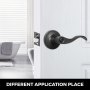 VEVOR Palanca de puerta de entrada con llave Paquete de 5 Palanca de entrada con llave para llaves de puerta de 35-45 mm de espesor Manija de puerta similar con cerradura y llave Manija de puerta interior reversible Manija Cerrojo Palanca de entrada resistente