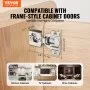 VEVOR Cabinet Hinges, 50 Packs Partial Overlay Kitchen Cabinet Door Hinges, 105 Degree Opening Angel Soft Close Concealed Cupboard Hinges for Framed Cabinet Type, with Mounting Screws