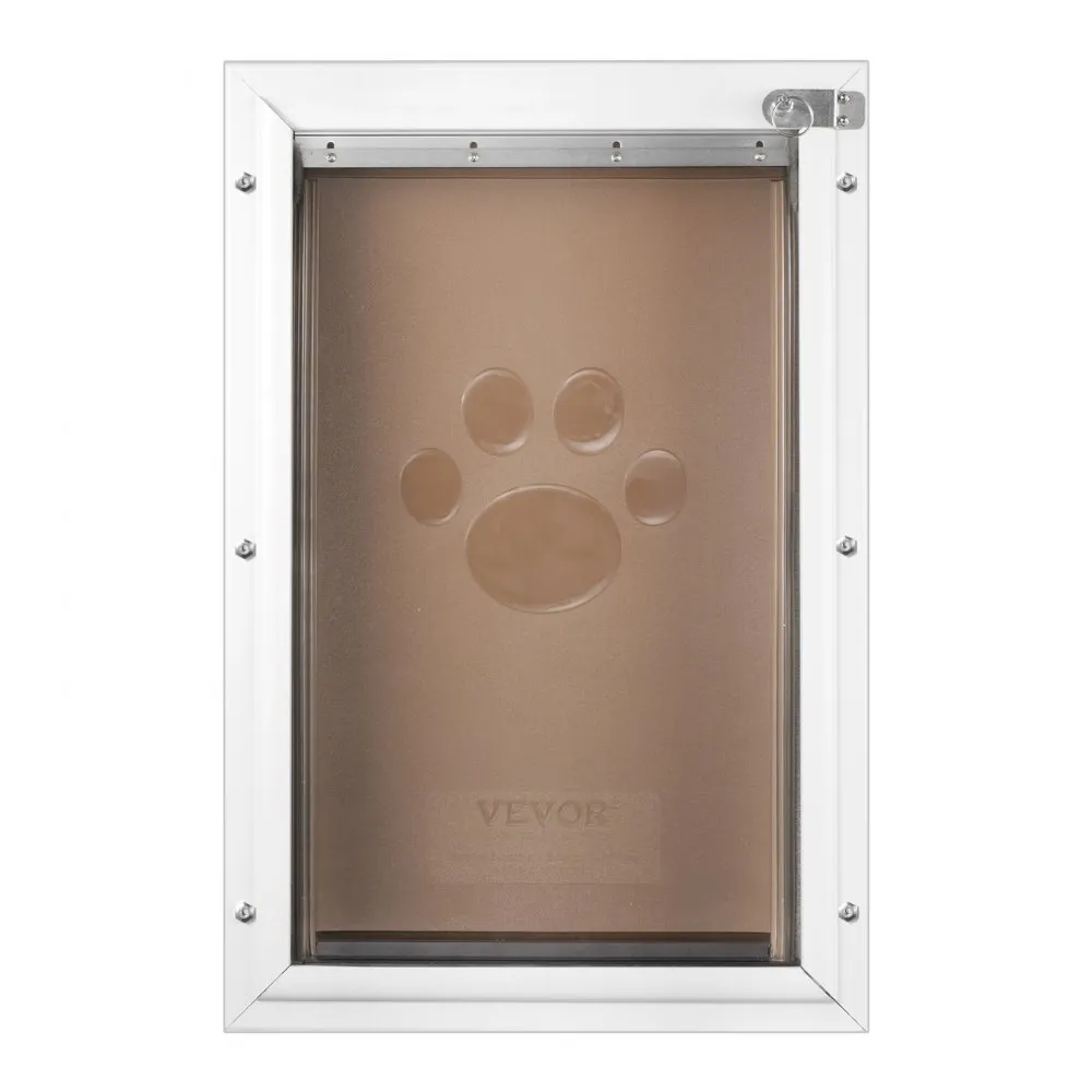 VEVOR Pet Door for Door with Lock and Magnetic Flap System Aluminum Frame Large