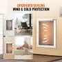 VEVOR Pet Door, 13.27" x 20.04" Aluminum Frame with Lock and Flap System, Weatherproof Doggy Door, Easy to Install in Interior or Exterior Doors, Pet Door Suitable for Cat Doggie Kitties (White-L)