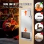 VEVOR Pet Door, 13.27" x 20.04" Aluminum Frame with Lock and Flap System, Weatherproof Doggy Door, Easy to Install in Interior or Exterior Doors, Pet Door Suitable for Cat Doggie Kitties (White-L)