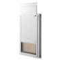 VEVOR Pet Door, 13.27" x 20.04" Aluminum Frame with Lock and Flap System, Weatherproof Doggy Door, Easy to Install in Interior or Exterior Doors, Pet Door Suitable for Cat Doggie Kitties (White-L)
