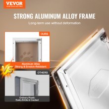 VEVOR Pet Door for Door with Lock and Magnetic Flap System Aluminum Frame Large