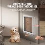 VEVOR Pet Door for Door with Lock and Magnetic Flap System Aluminum Frame Small