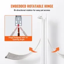 VEVOR Pet Door, 16.65" x 27.44" Aluminum Frame with Lock and Flap System, Weatherproof Doggy Door, Easy to Install in Interior or Exterior Doors, Pet Door Suitable for Cat Doggie Kitties (White-XL)