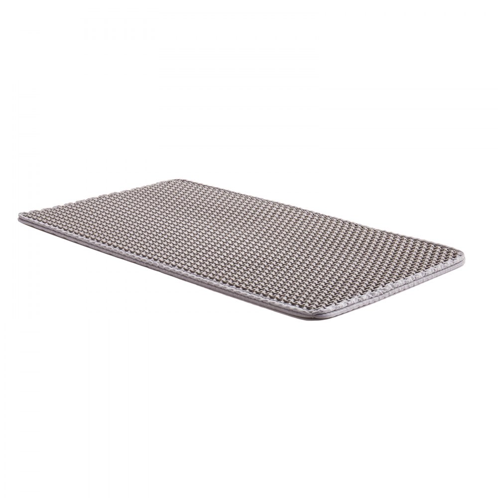 VEVOR Cat Litter Mat, 24 x 15 in, Double-Layer Litter Box Mat, Non-Slip & Urine-Proof Litter-Trapping Mats for Indoor Cats, Honeycomb Design, Soft on Paws, Washable Large Kitty Mats for Floor