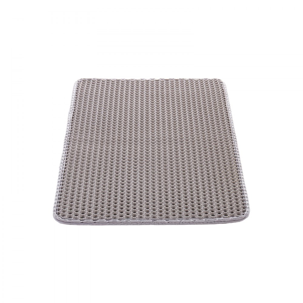 VEVOR Cat Litter Mat, 24 x 15 in, Double-Layer Litter Box Mat, Non-Slip & Urine-Proof Litter-Trapping Mats for Indoor Cats, Honeycomb Design, Soft on Paws, Washable Large Kitty Mats for Floor