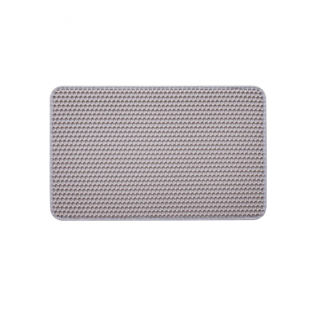 VEVOR Cat Litter Mat, 24 x 15 in, Double-Layer Litter Box Mat, Non-Slip & Urine-Proof Litter-Trapping Mats for Indoor Cats, Honeycomb Design, Soft on Paws, Washable Large Kitty Mats for Floor