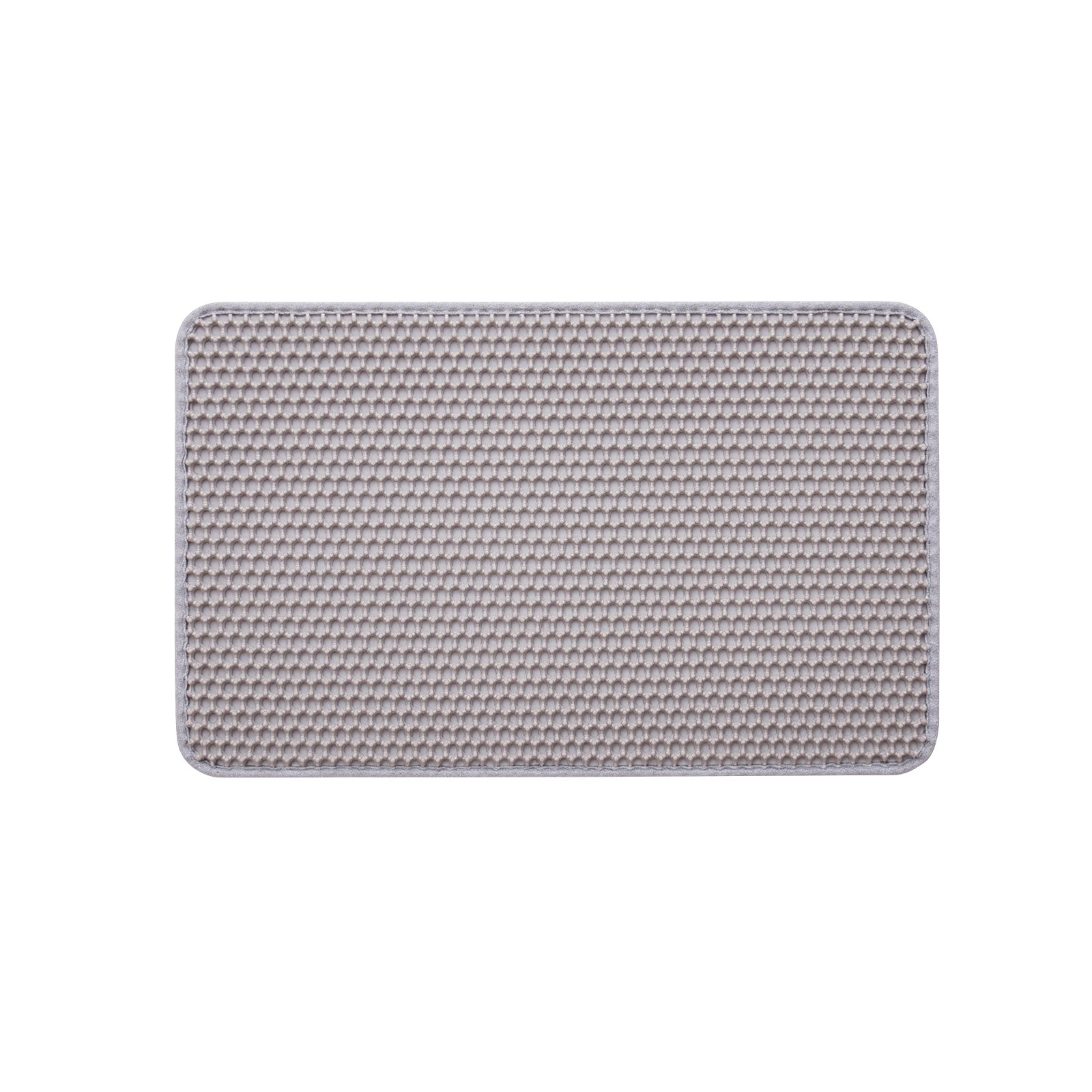 VEVOR Cat Litter Mat, 24 x 15 in, Double-Layer Litter Box Mat, Non-Slip & Urine-Proof Litter-Trapping Mats for Indoor Cats, Honeycomb Design, Soft on Paws, Washable Large Kitty Mats for Floor