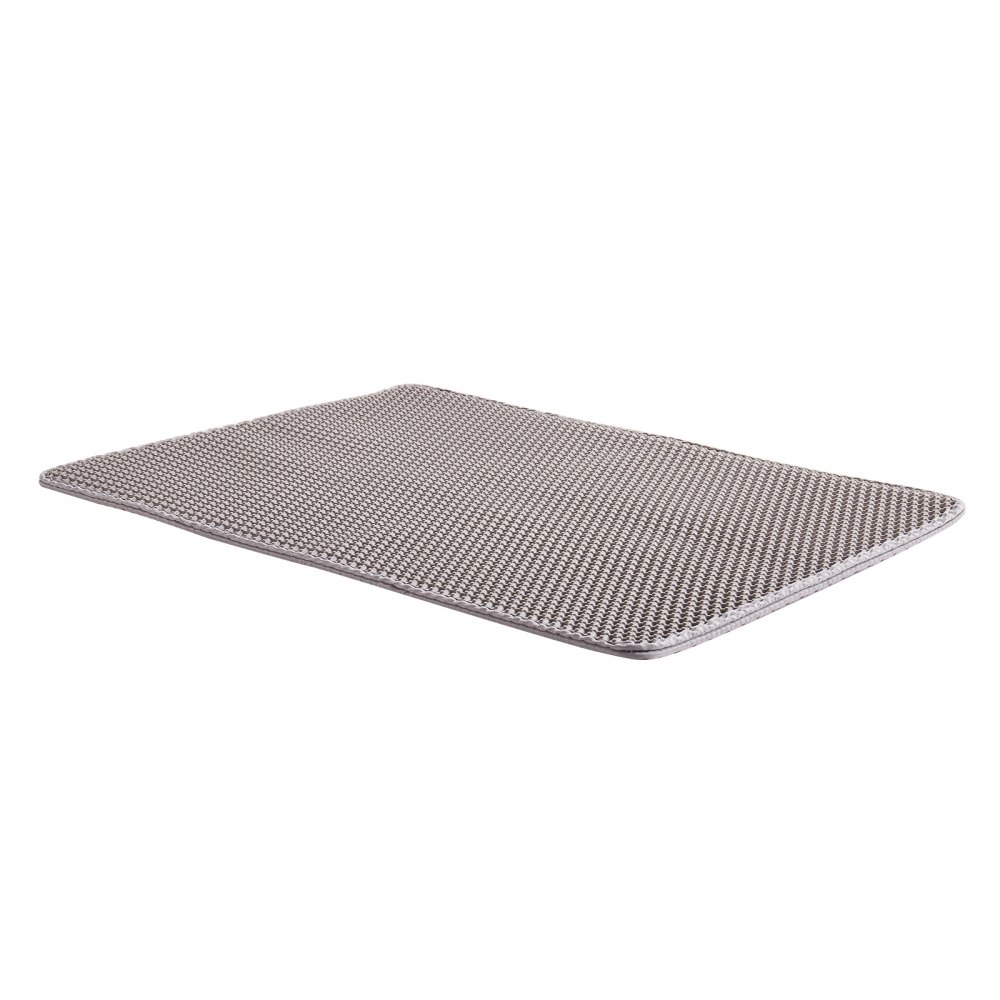 VEVOR Cat Litter Mat, 30 x 24 in, Double-Layer Litter Box Mat, Non-Slip & Urine-Proof Litter-Trapping Mats for Indoor Cats, Honeycomb Design, Soft on Paws, Washable Large Kitty Mats for Floor