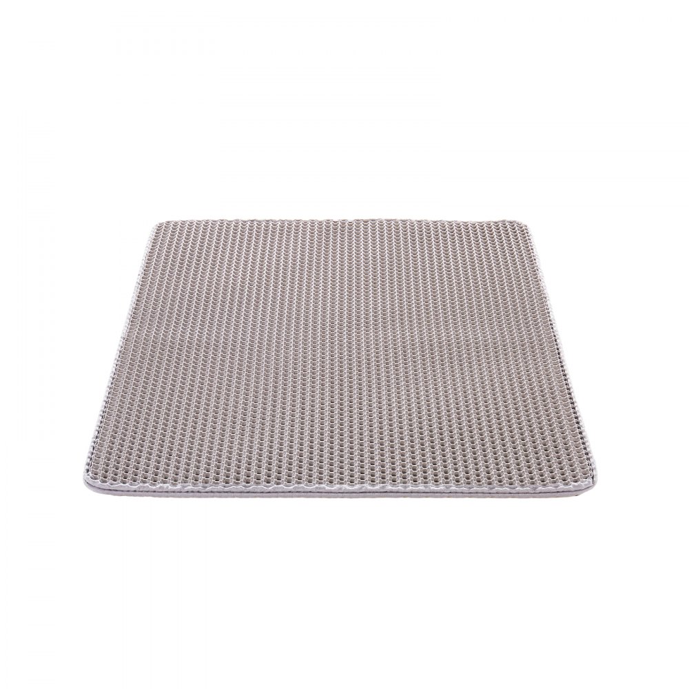 VEVOR Cat Litter Mat, 30 x 24 in, Double-Layer Litter Box Mat, Non-Slip & Urine-Proof Litter-Trapping Mats for Indoor Cats, Honeycomb Design, Soft on Paws, Washable Large Kitty Mats for Floor
