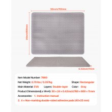 Cat Litter Trapping Mat 30 x 24 in Double Layer Honeycomb Non-Slip & Urine-Proof