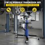 VEVOR Transmission Jack,1/2Ton (1100 lbs) Capacity Hydraulic Telescopic Transmission Jack, 2-Stage Floor Jack Stand with Foot Pedal, 360° Swivel Wheel, Garage/ Shop Lift Hoist, Blue