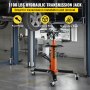 VEVOR Transmission Jack,1/2Ton/1100lbs Capacity Hydraulic Telescopic Transmission Jack, 2-Stage Floor Jack Stand with Foot Pedal, 360° Swivel Wheel, Garage/ Shop Lift Hoist, Orange