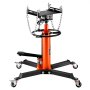 VEVOR Transmission Jack, 1/2Ton/1100lbs Capacity Hydraulic Telescopic Transmission Jack, 2-Stage Floor Jack Stand with Foot Pedal, 360° Swivel Wheel, Garage/ Shop Lift Hoist, Orange