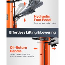 VEVOR Transmission Jack 1100 lbs 2-Stage Hydraulic High Lift Vertical Telescopic