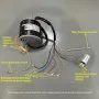 VEVOR 1/2HP Furnace Blower Motor, 208/230V 2.7Amps, 1075RPM 5 Speeds, CW/CCW Rotation, 48 Frame 3.4" Shaft Length, 7.5μF/450V Capacitor + 11" Hold Hoop