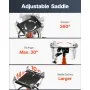 VEVOR Transmission Jack, 600 kg Hydraulic Telescoping Transmission Jack, 81 -170 cm High Lift Floor Jack Stand with Foot Pedal, 360° Swivel Wheel, Hydraulic Transmission Jack Garage/Shop Lift Hoist