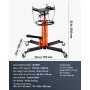 VEVOR Transmission Jack, 600 kg Hydraulic Telescoping Transmission Jack, 81 -170 cm High Lift Floor Jack Stand with Foot Pedal, 360° Swivel Wheel, Hydraulic Transmission Jack Garage/Shop Lift Hoist
