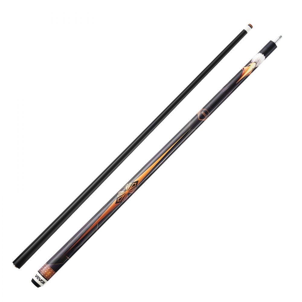 VEVOR Pool Cue, 1 Piece Pool Stick, 58 inch & 19 oz Canadian Maple Wood Billiard Pools Cue Stick with Multi-Layer Tip & ABS Connection Ring, Cues Sticks for Professional Pool Table, Bar, Home, Office