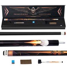 VEVOR Pool Cue, 1 Piece Pool Stick, 58 inch & 19 oz Canadian Maple Wood Billiard Pools Cue Stick with Multi-Layer Tip & ABS Connection Ring, Cues Sticks for Professional Pool Table, Bar, Home, Office