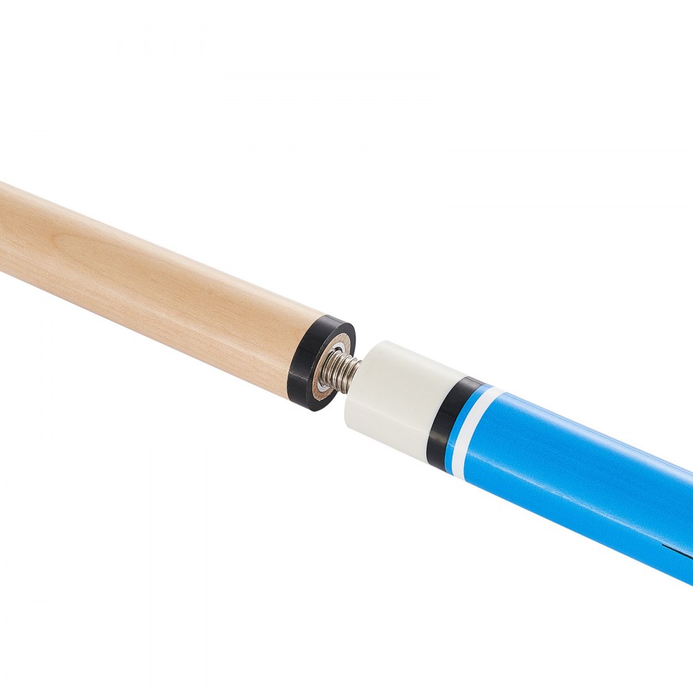 VEVOR Pool Cue, 4 Pieces Pool Stick, 1473.2mm Canadian Maple Wood Billiard Pools Stick with ABS Connection Ring, Cues Sticks for Professional Pool Table, Bar, Home, Office, 510g, 538g, 566g, 595g