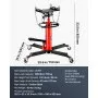 VEVOR Transmission Jack,0.75 Ton/1660 lbs Capacity Hydraulic Telescopic Transmission Jack, 2-Stage Floor Jack Stand with Foot Pedal, 360° Swivel Wheel, Garage/Shop Lift Hoist, Red