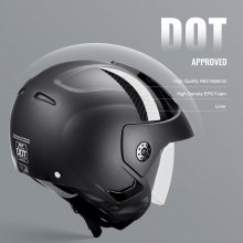 VEVOR 3/4-Face Motorcycle Helmet Motocross Helmet with Bluetooth Communication