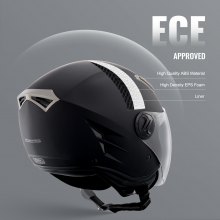 VEVOR 3/4-Face Motorcycle Helmet Motocross Helmet with Bluetooth Slot