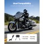 Motorcycle Backrest Sissy Bar for Harley-Davidson Touring Models 2009-2024 16 in
